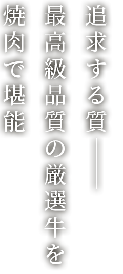 焼肉で堪能